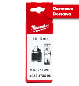 Uchwyt wiertarski Milwaukee M18FPD, 9/16"x18 1,5-13mm