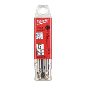 Wiertło do metalu 10 szt.; 4,2/55/14 mm