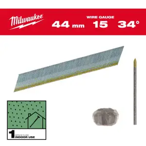 Sztyfty wykończeniowe, 15G, głowa typu D 44mm galw
