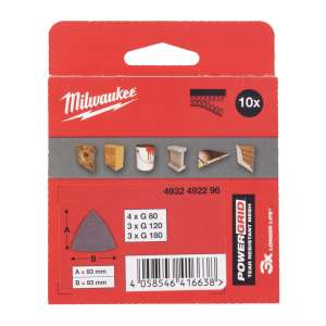 Zestaw siatek ściernych POWERGRID 93x93 mm (3xG80/