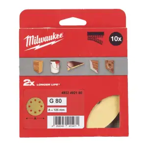 Papier ścierny premium HP O125/8 otworów G80 - 10