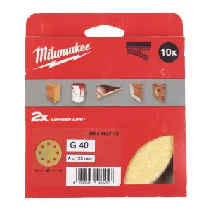 Papier ścierny premium HP O125/8 otworów G40 - 10